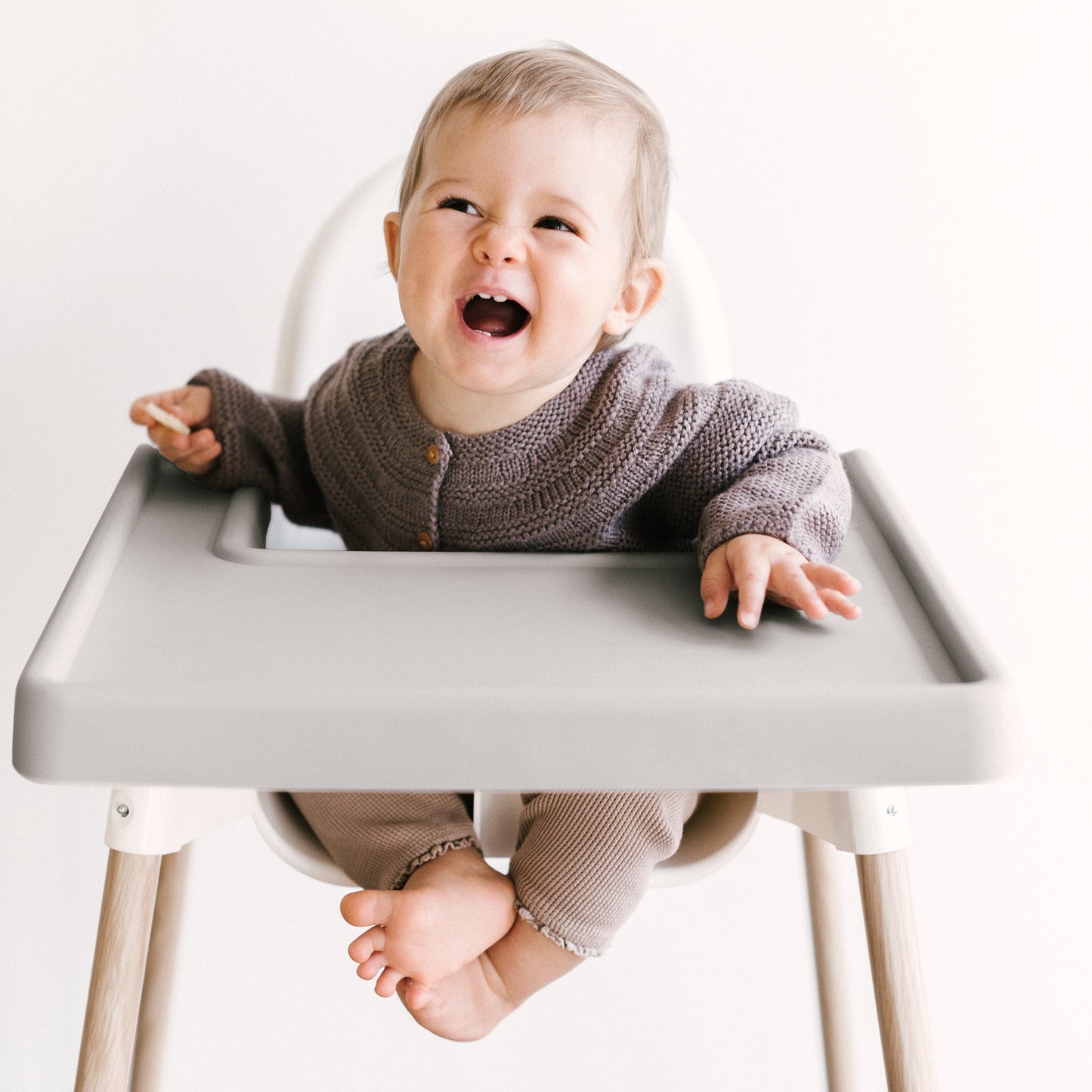 Cool Grey IKEA Highchair Placemat - Little Puku