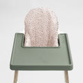 IKEA Highchair Cushion Cover in Panther with Sage Green Placemat