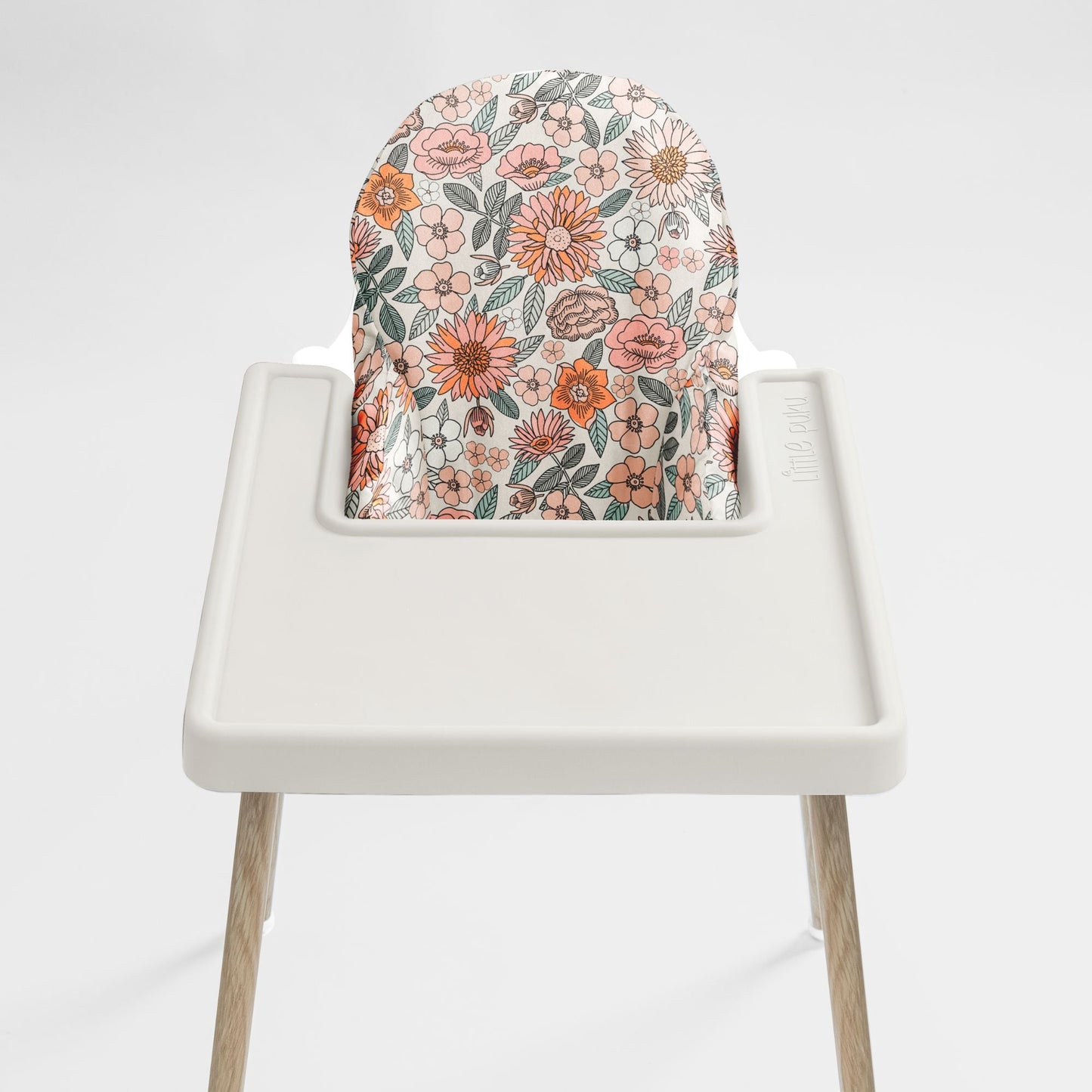 Retro Floral Highchair Cushion Cover - Little Puku