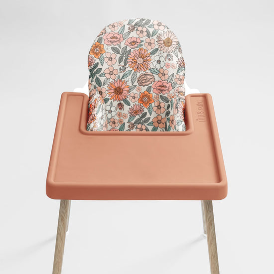 Retro Floral Highchair Cushion Cover - Little Puku