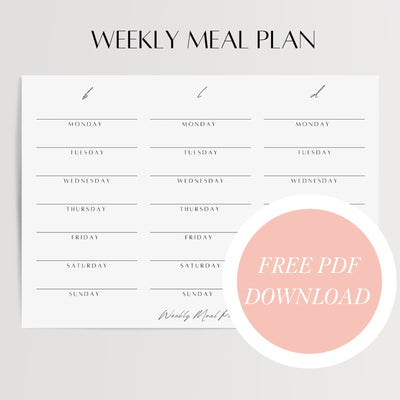 Download the Weekly Baby Meal Planner - PDF Preview