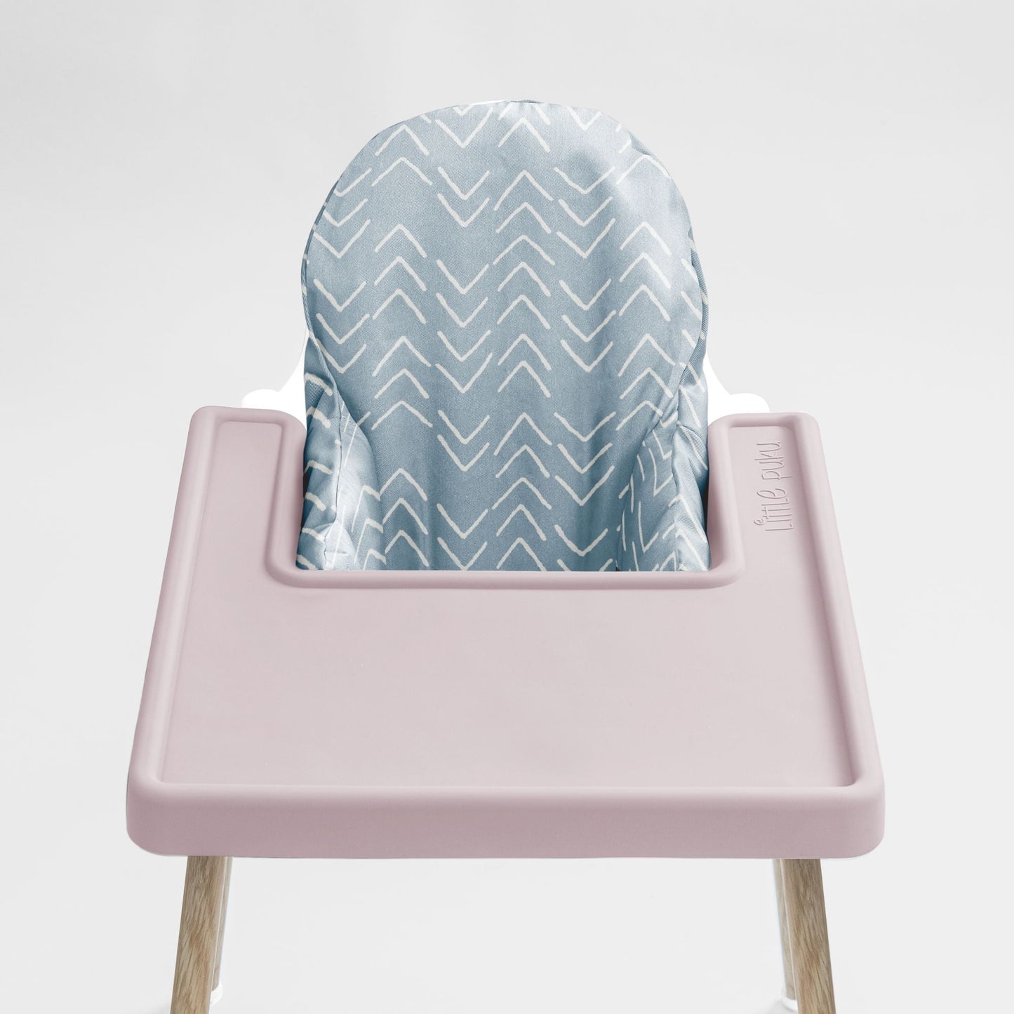 Vintage Blue Mudcloth Highchair Cushion Cover - Little Puku