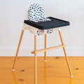 IKEA highchair footrest in bamboo on Antilop highchair