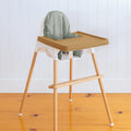 IKEA Highchair Cushion Cover in Sage with Camel Placemat