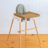 IKEA Highchair Cushion Cover in Sage with Camel Placemat