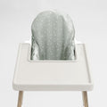 IKEA Highchair Cushion Cover in Sage with Rainy Day Placemat