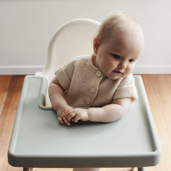 Load image into Gallery viewer, Silt Green IKEA Highchair Placemat - Little Puku
